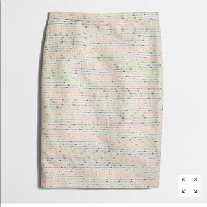 NWT J.Crew Women’s Confetti Multi-Color Tweed Pencil Skirt Size 0 Petite